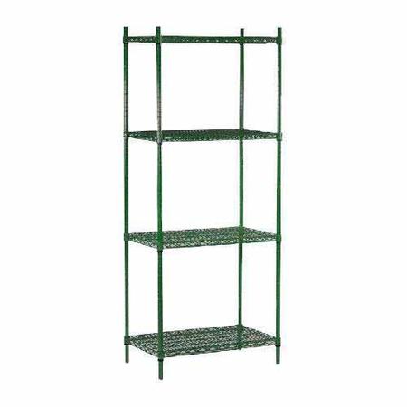 OLYMPIC 18 in x 48 in 4 Shelf Epoxy Coated Shelving Unit J1848K-J74TSPK